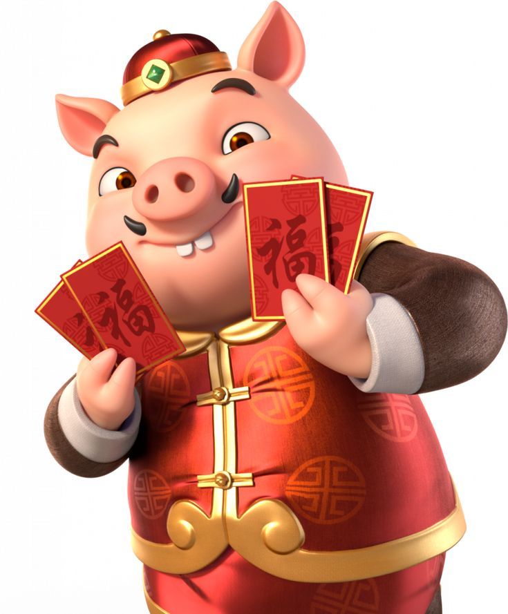 piggy gold mascote com cartas