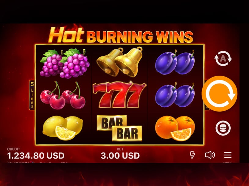 hot burning wins screenshot