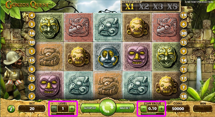 Gonzos Quest Coin Values