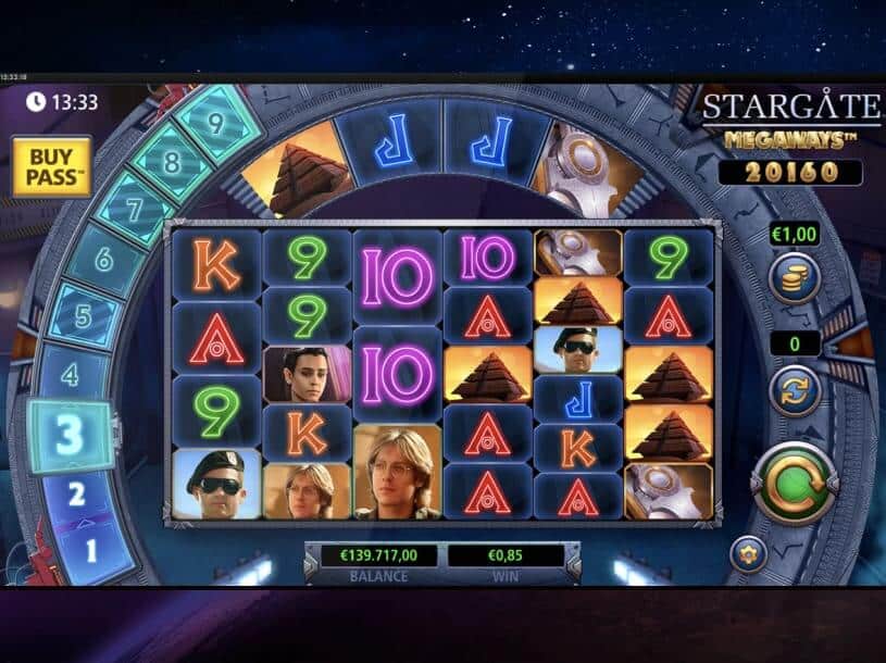 stargate megaways screenshot