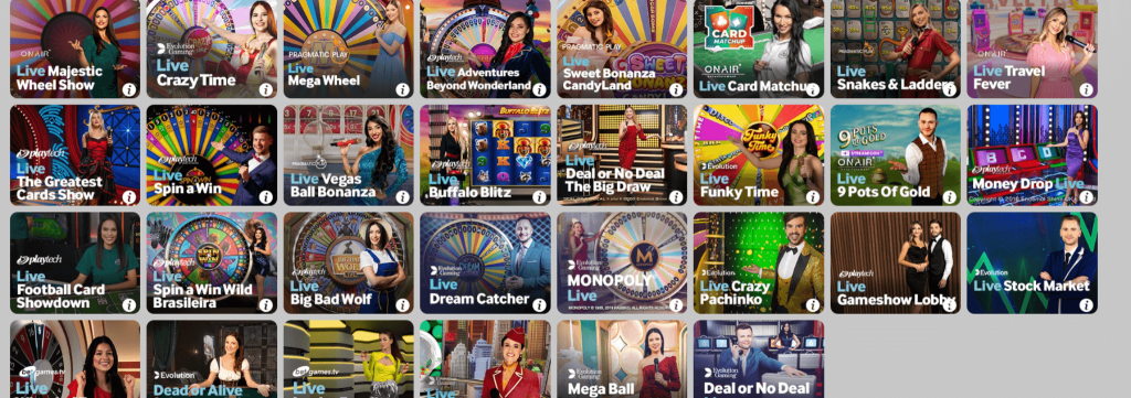 screenshot live game shows