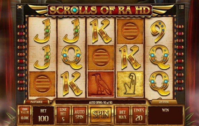 Scrolls Of Ra peliautomaatti - kuvankaappaus