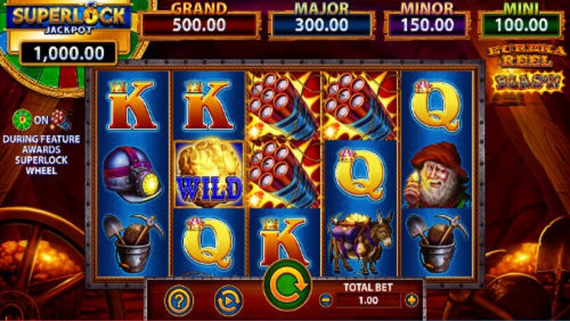 Eureka Reel Blast Superlock peliautomaatti - kuvankaappaus
