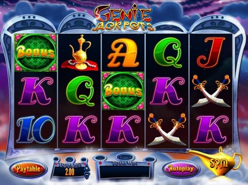Genie Jackpots peliautomaatti - kuvankaappaus