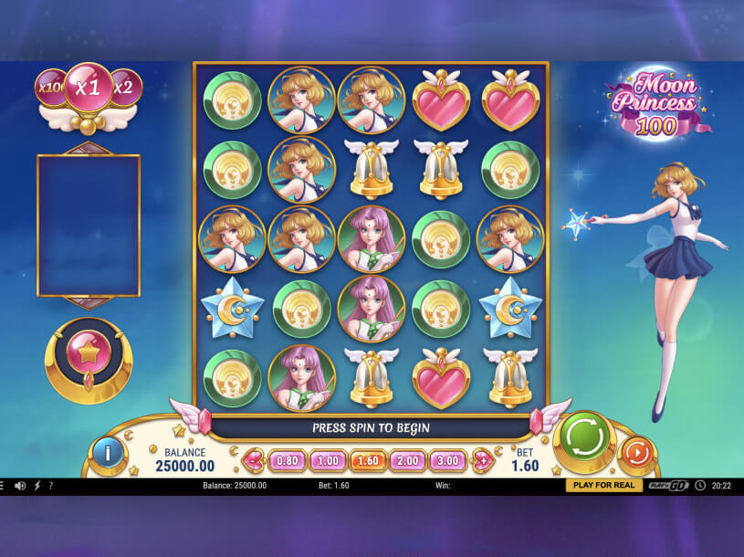Moon Princess 100 peliarvostelun kuvankaappaus pelistä