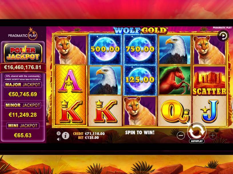Wolf Gold Power Jackpot peliarvostelu, kuvankaappaus keloista