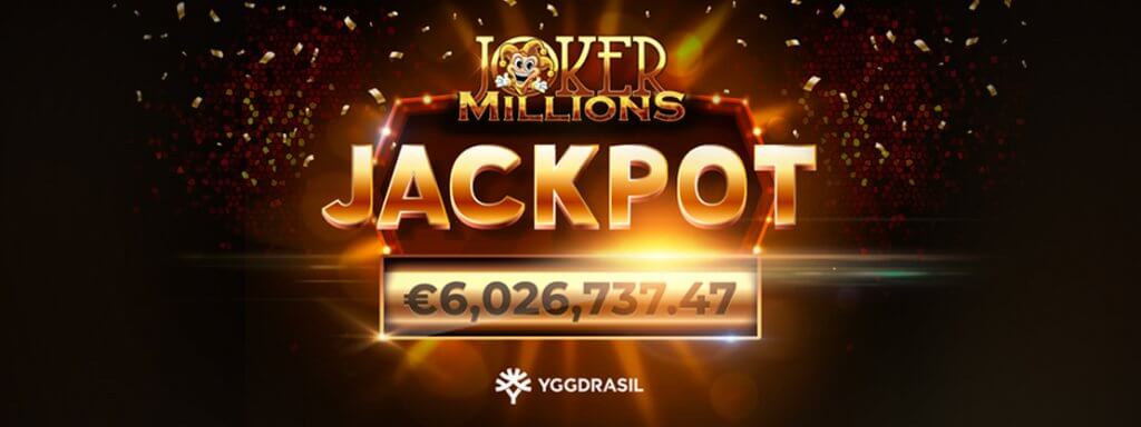 Jackpot-voitto Joker Millions -pelistä