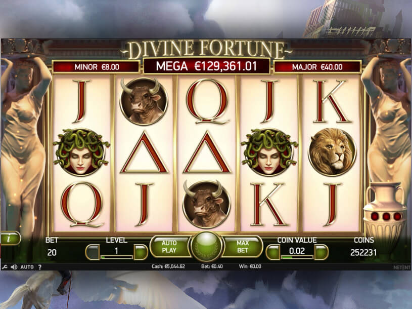Divine Fortune peliarvostelun ruudunkaappaus pelistä