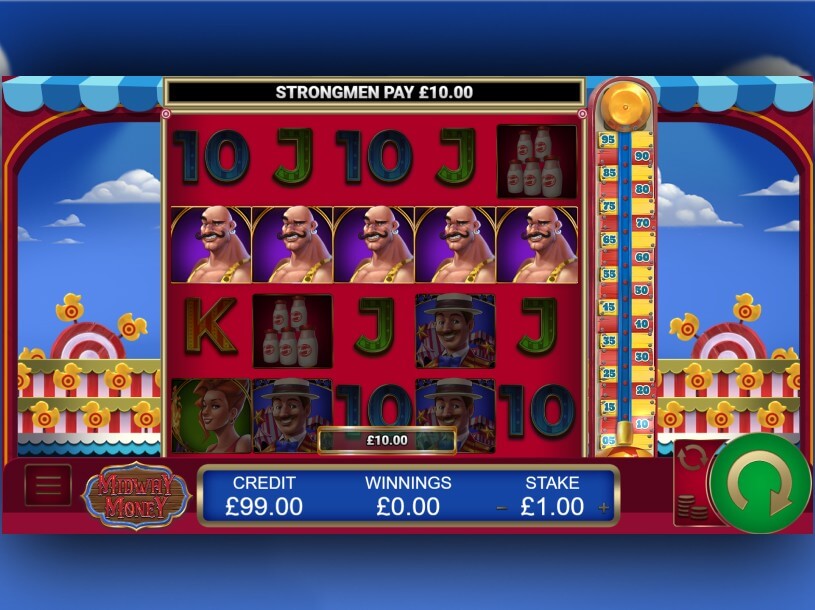 Kuvankaappaus Midway Money peliautomaatista