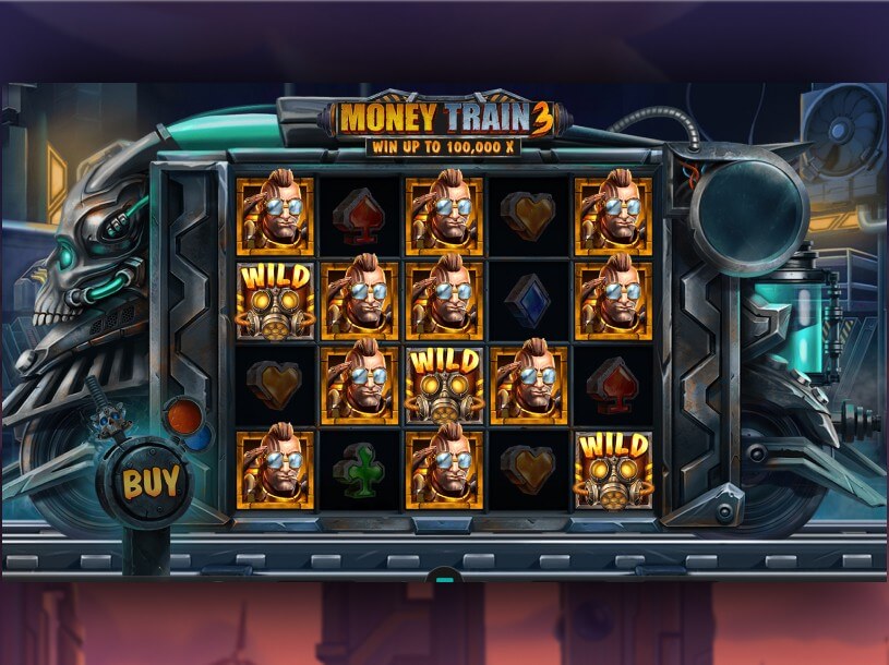 Kuvankaappaus Money Train 3 peliautomaatista