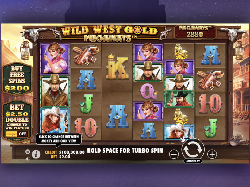 Wild West Gold Megaways peliarvostelun kuvankaappaus pelistä