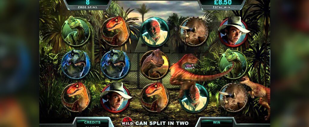 Jurassic Park pelin kuvankaappaus