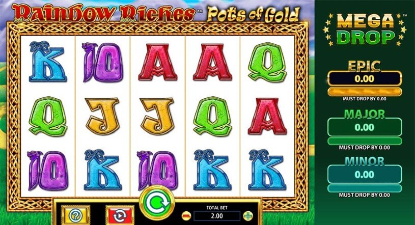 Rainbow Riches Pots of Gold peliautomaatti, kuvankaappaus